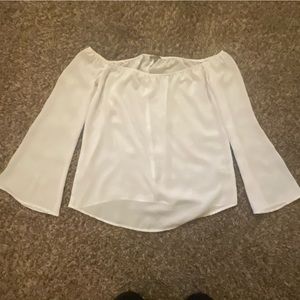 White off the shoulder long sleeve